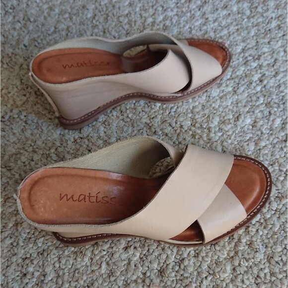 Matisse Blush all Leather Wedge Sandal size 6M - Picture 4 of 12